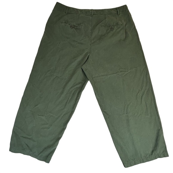 Madewell The Plus Curvy Harlow Wide-Leg Pant in Drapey Twill Green‎ Size 20W - Picture 5 of 9